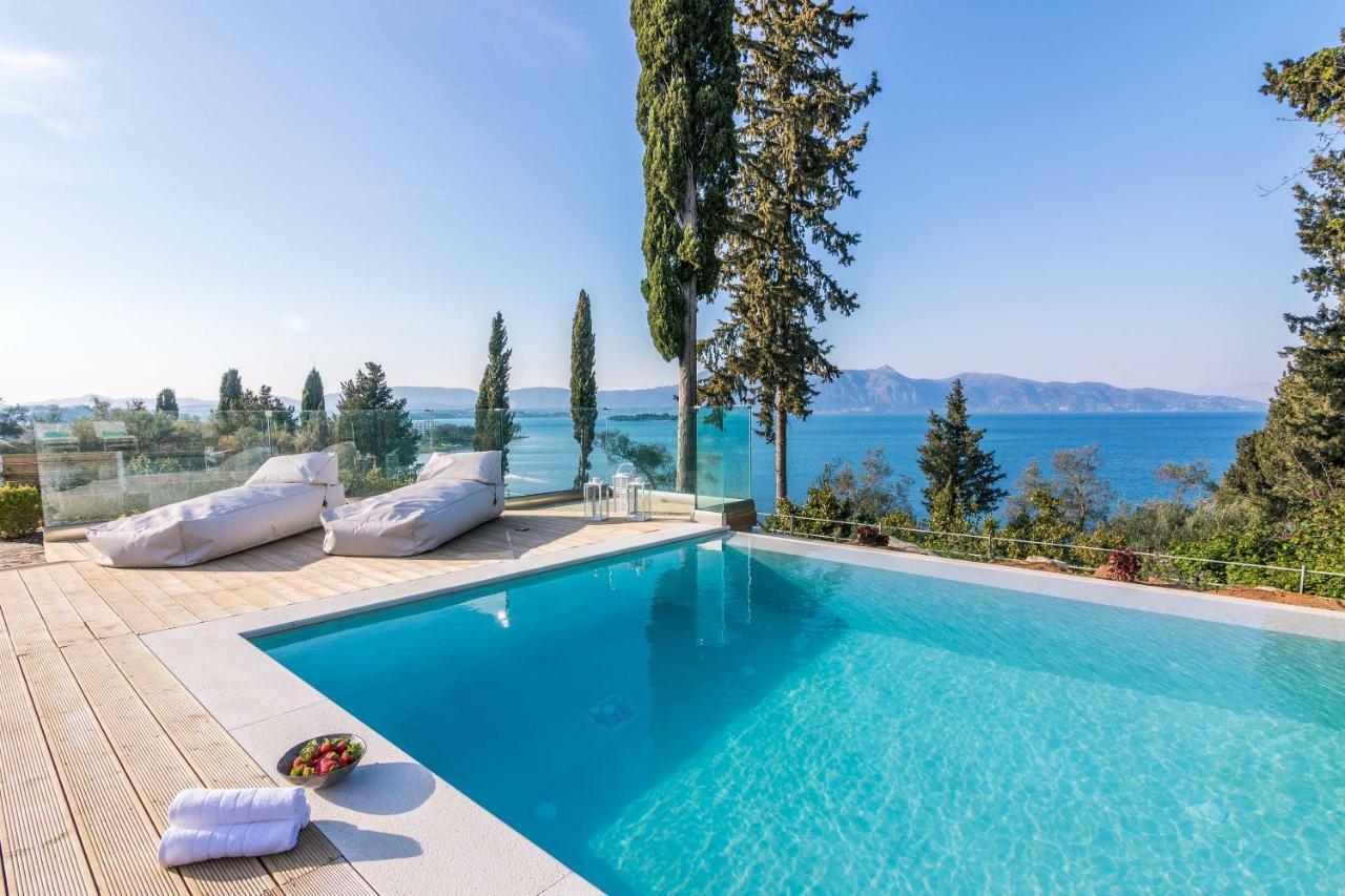 Melithea Seaview Villa Alepou Bagian luar foto