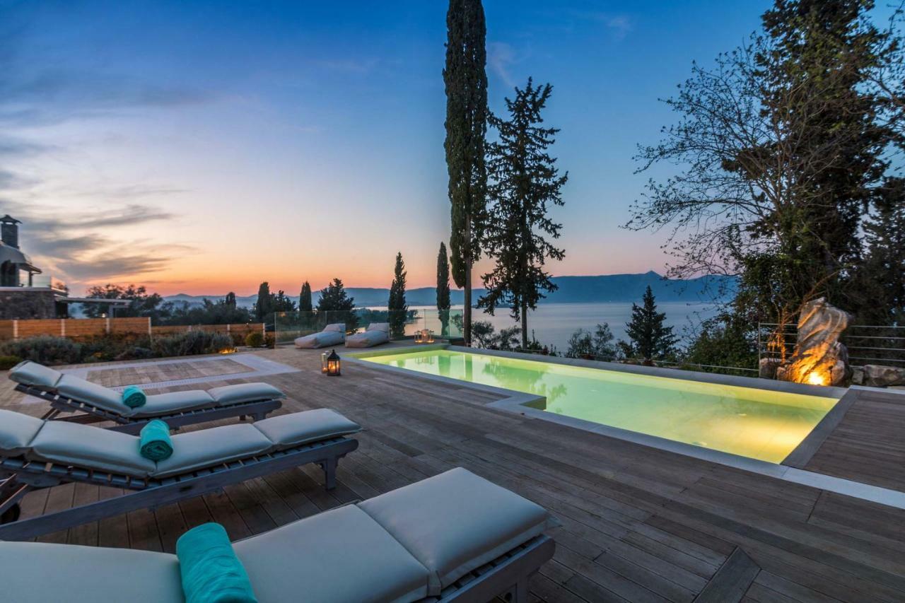 Melithea Seaview Villa Alepou Bagian luar foto